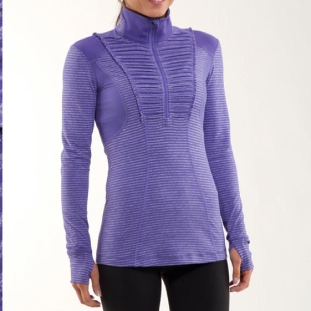 LULULEMON Run Your Heart Out 1/2 Zip Pullover Size 4